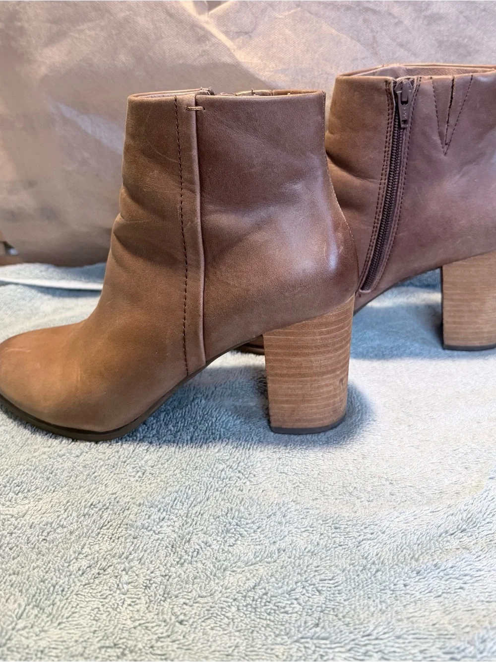 Vionic Brown Ankle Booties - Classic Side-Zip Chelsea Style
